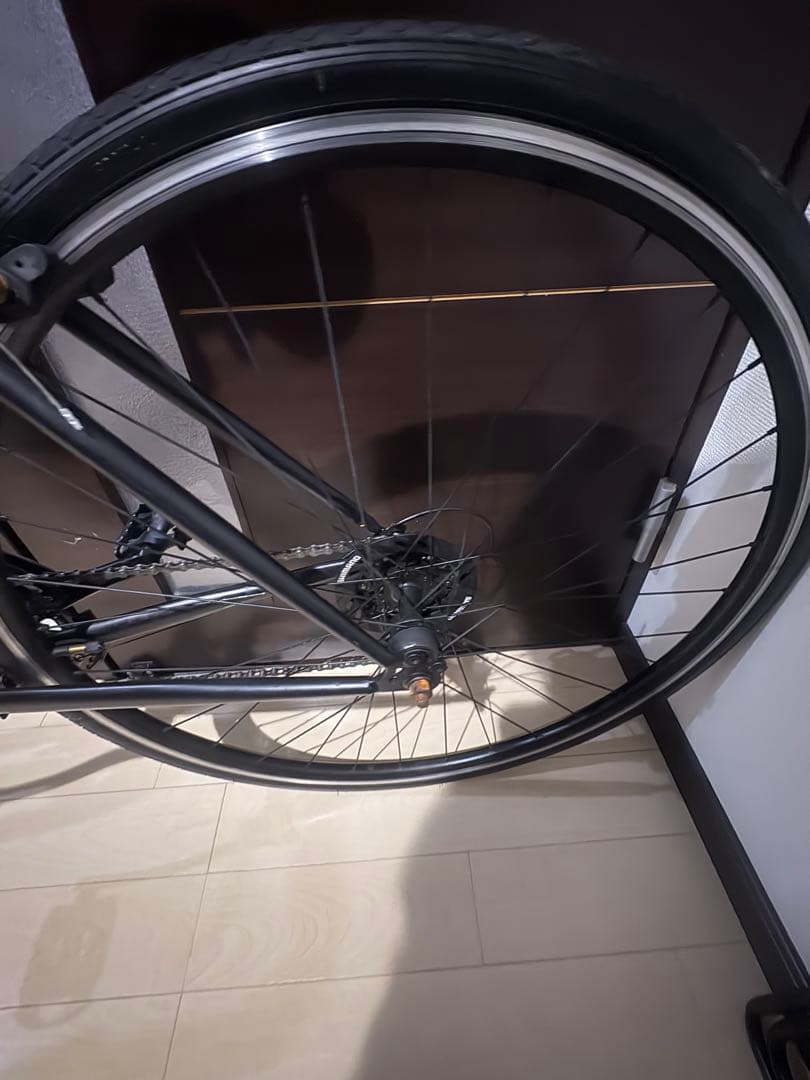 ブラック アルミロードバイク 700Cロードバイククロスバイク引き取り限定