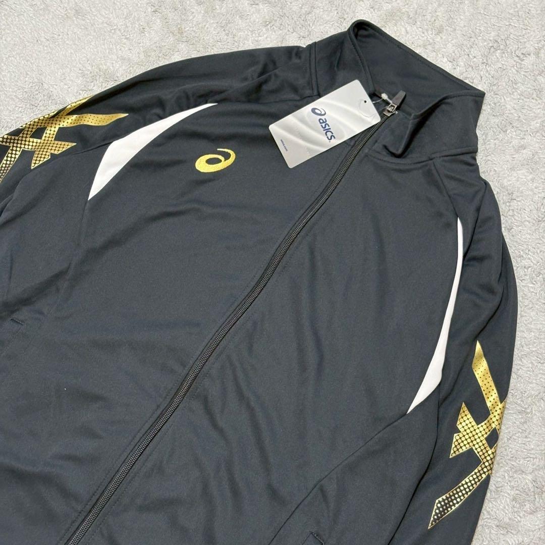【新品】 asics セットアップジャージ ビッグサイズ 黒 XO CG23