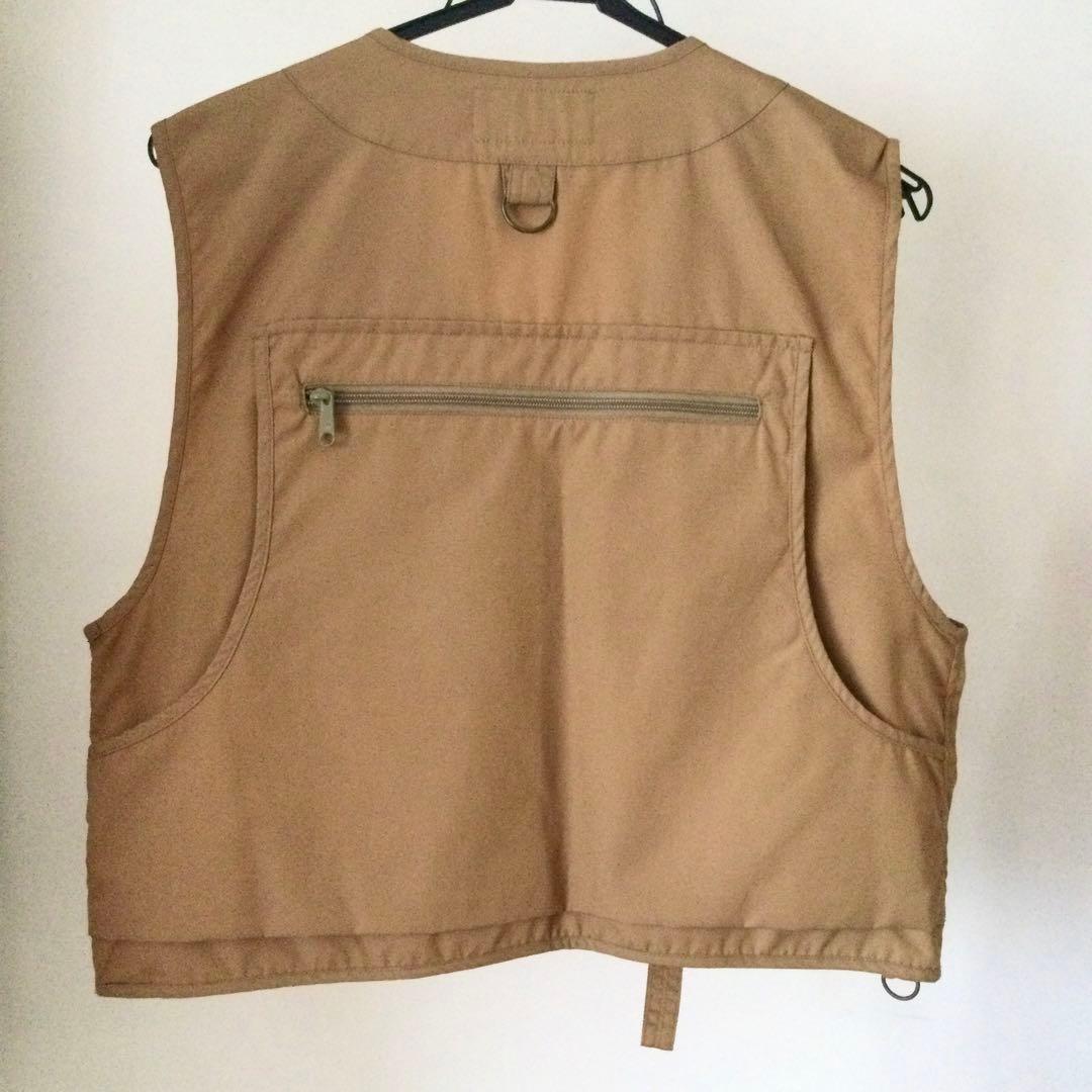 LL Bean フィッシングベスト(M)　毛針柄ワッペン付き