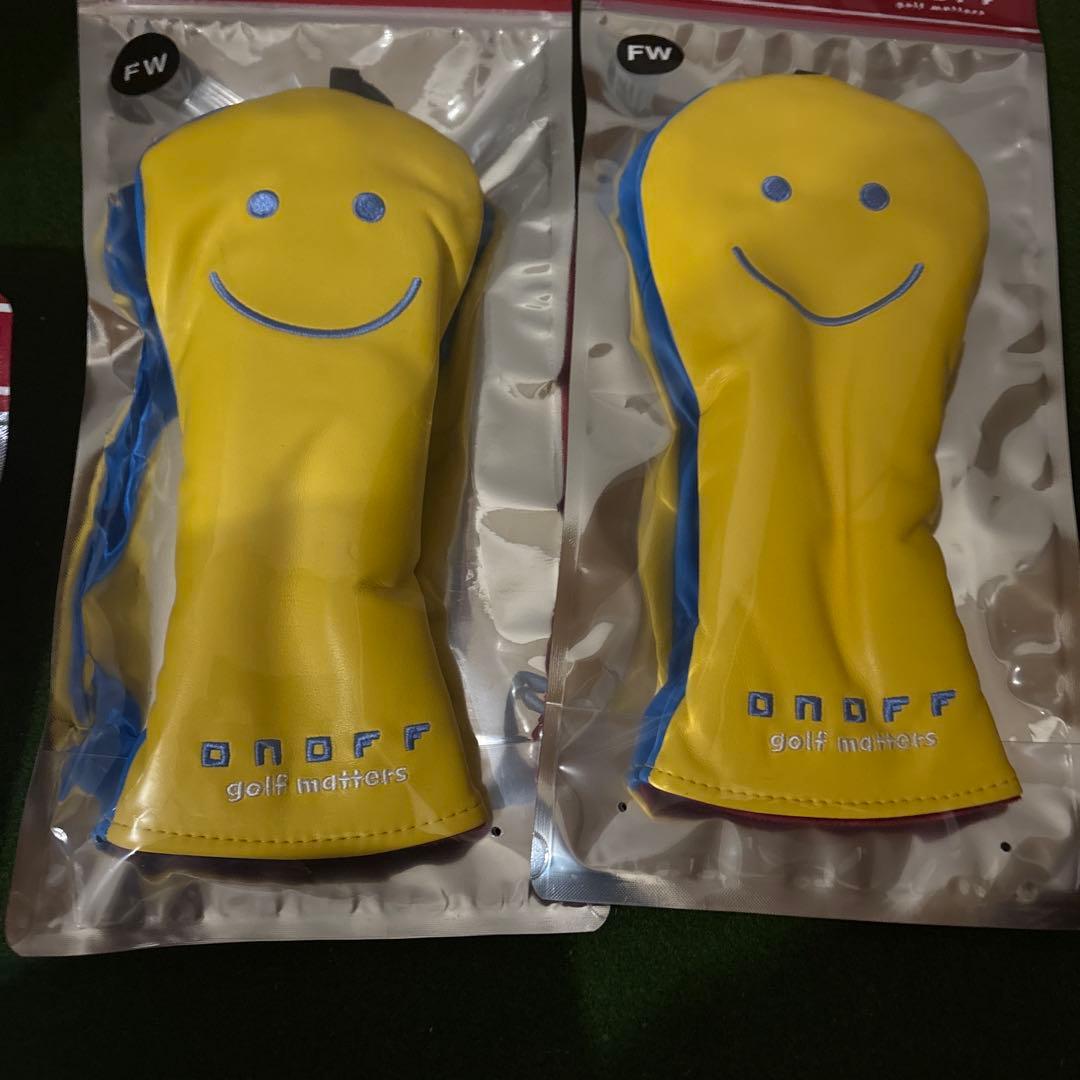 新品未使用　オノフ　ONOF F スマイル　4個セット　ヘッドカバー　ゴルフ
