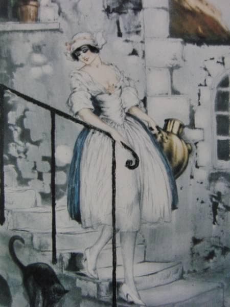 ルイ・イカール、「ミルクメイド」、豪華限定版画集画・定価１０万円/額付