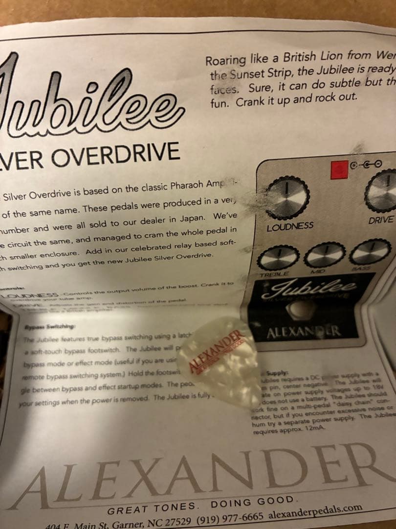 ギター Alexander Pedals Jubilee Silver
