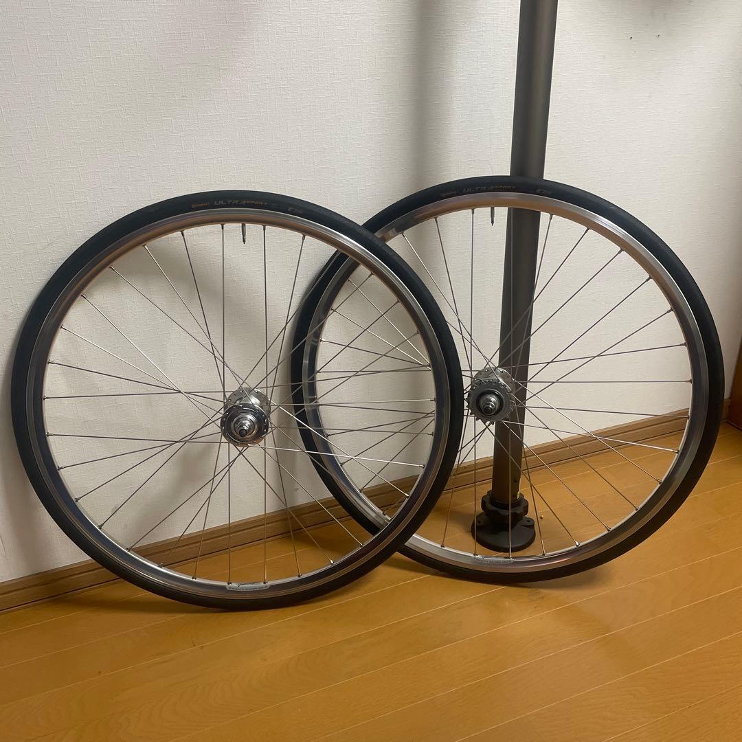 極美品 グランコンペ ピストホイール クリンチャー 700c コグ付き
