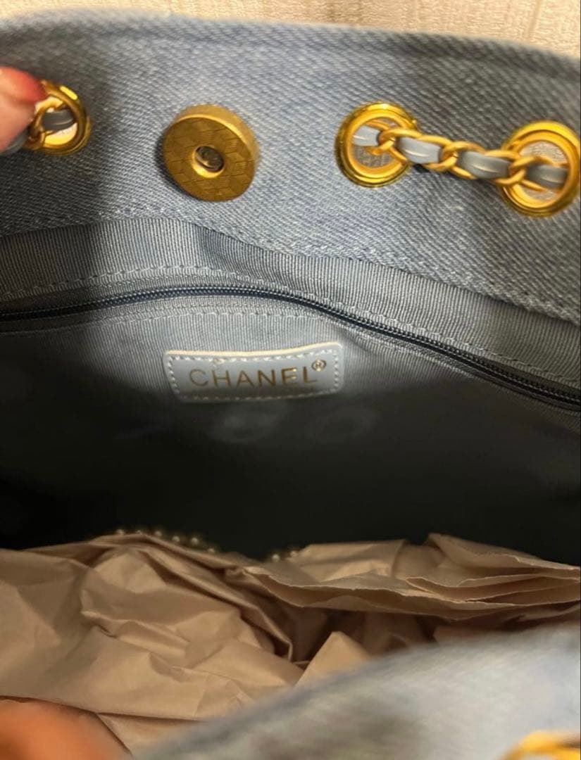 CHANEL 25 ミニ ウォッシュド デニムバッグ