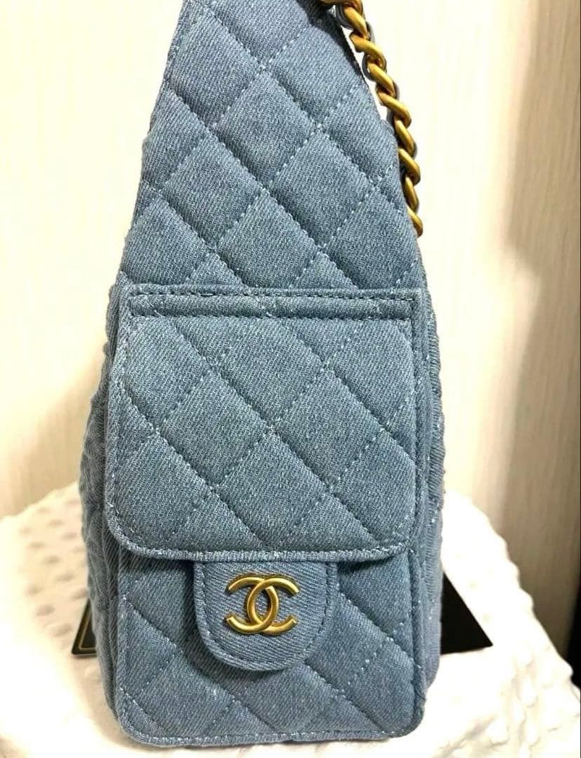 CHANEL 25 ミニ ウォッシュド デニムバッグ