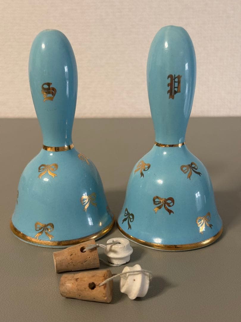 希少　S&P ソルト&ペッパー　塩&胡椒 調味料入れ　セット　ハンドベル　呼鈴