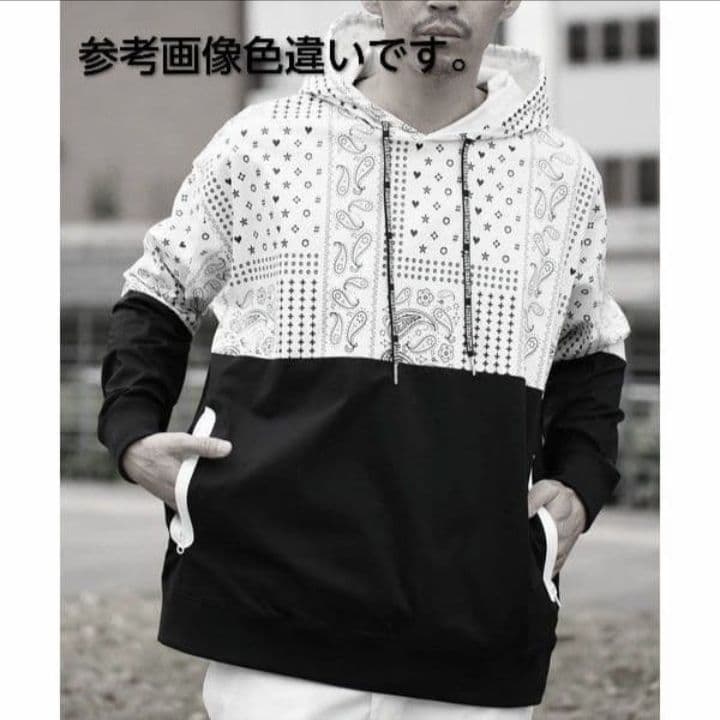 LUXE/R GOLF ストレッチ布帛ペイズリーパーカー 45844GRXL③