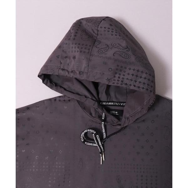 LUXE/R GOLF ストレッチ布帛ペイズリーパーカー 45844GRXL③