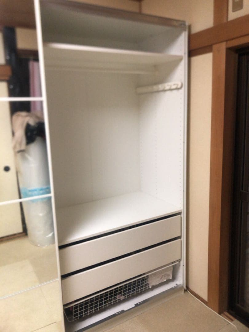 IKEA ワードローブ　PAX クローゼット　オーダーメイド　鏡　ミラー扉