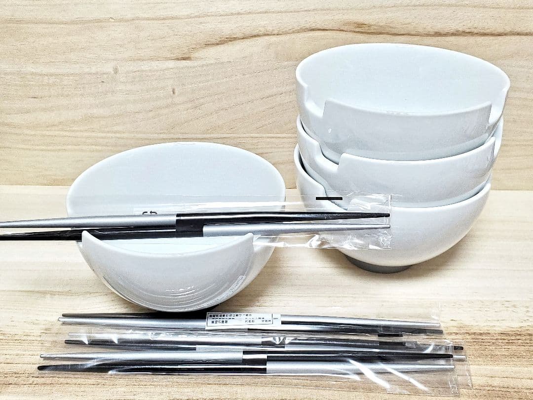 【専用】滑り止め付きボウル箸付き6個　他　ポーセラーツ