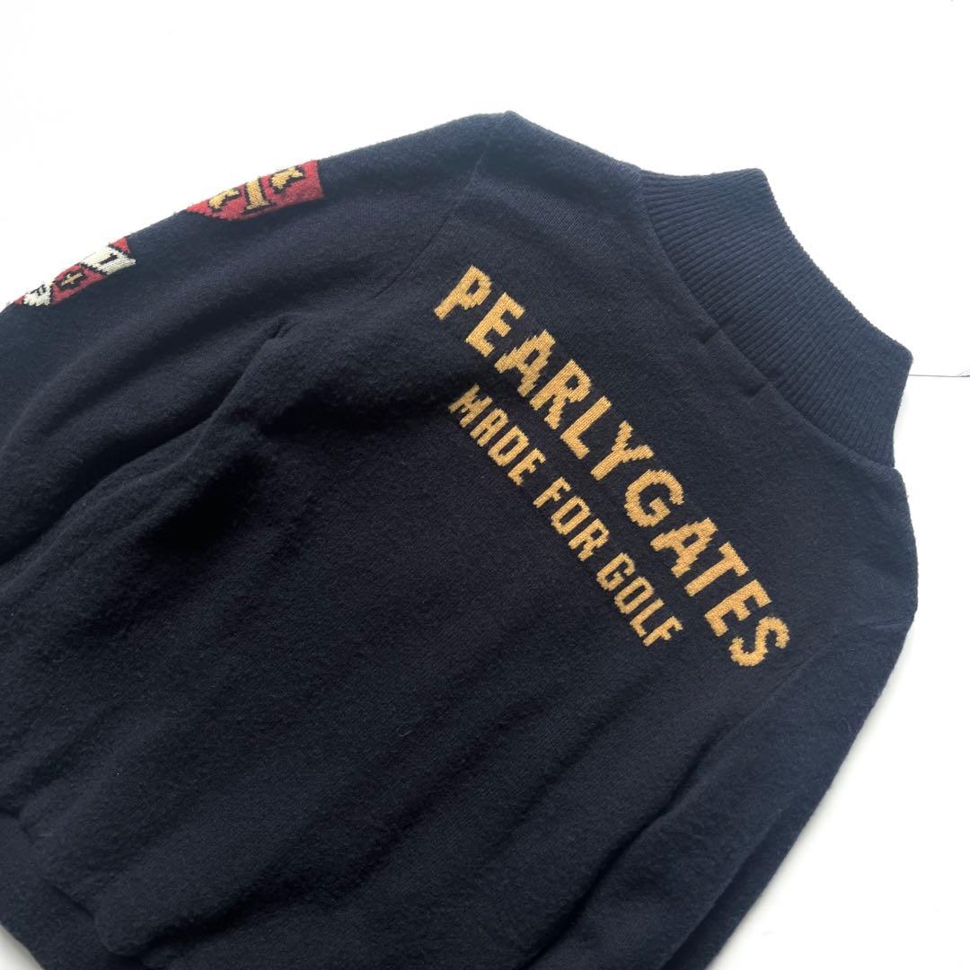 PEARLY GATES パーリーゲイツ　裏地付き　ニット　ジップ　ジャケット