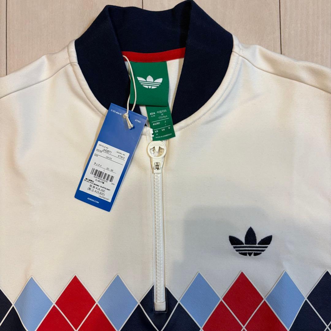 【破格】新品　adidas アーガイル　HZ スウェット　ハーフジップ　L