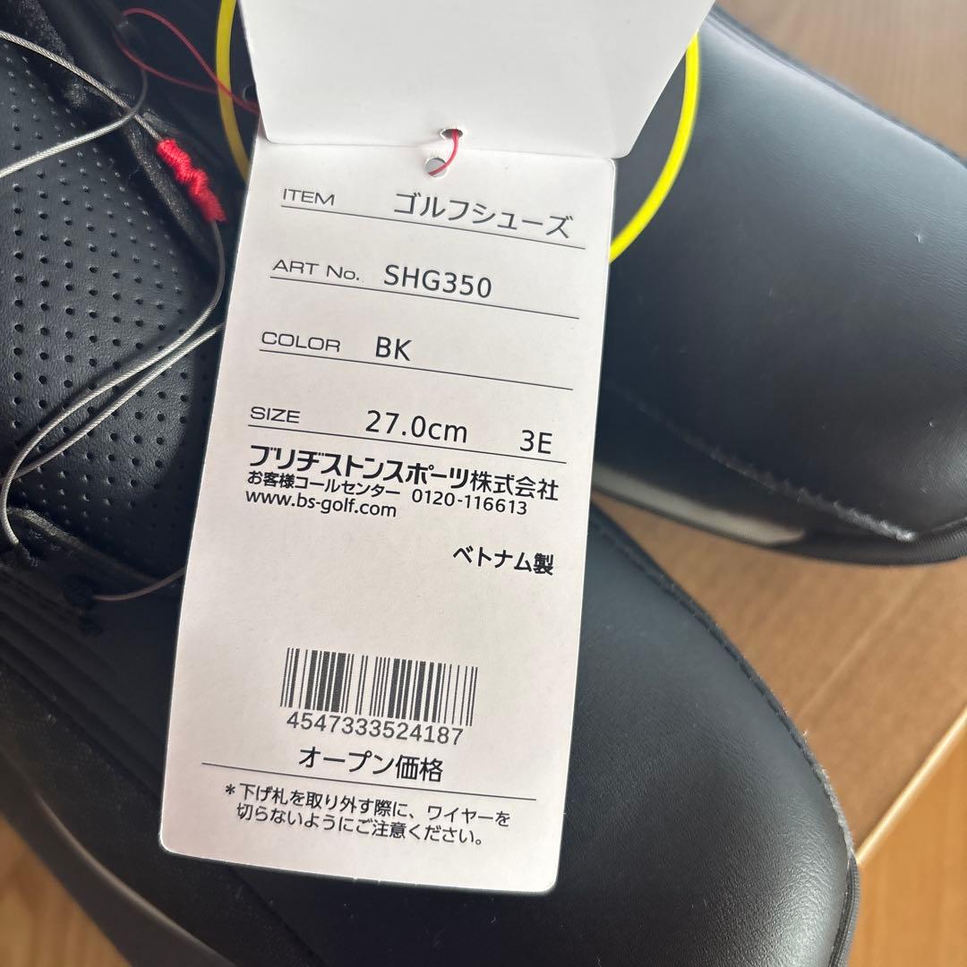 ブリヂストン　ゴルフシューズ　ゼロスパイクバイターライト3 ブラック　27.0