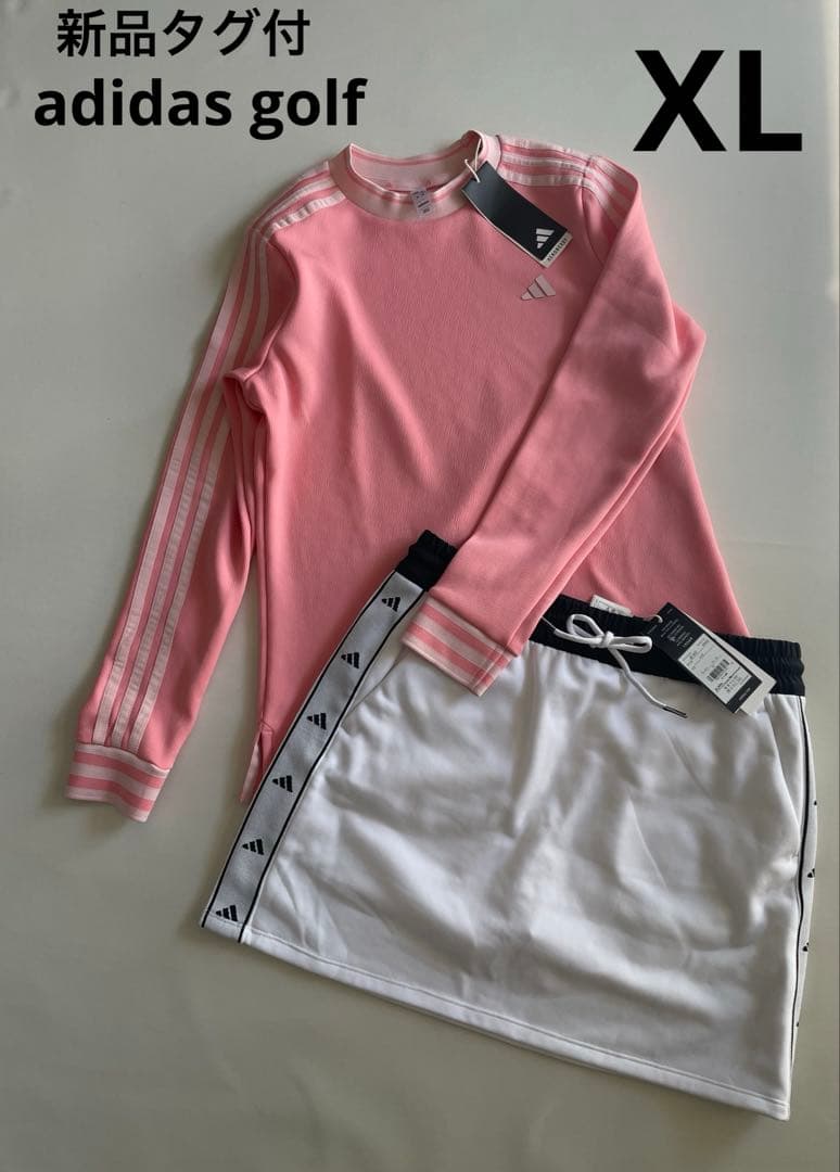 新品タグ付⛳️アディダスゴルフ　長袖＆裏起毛スカートXL