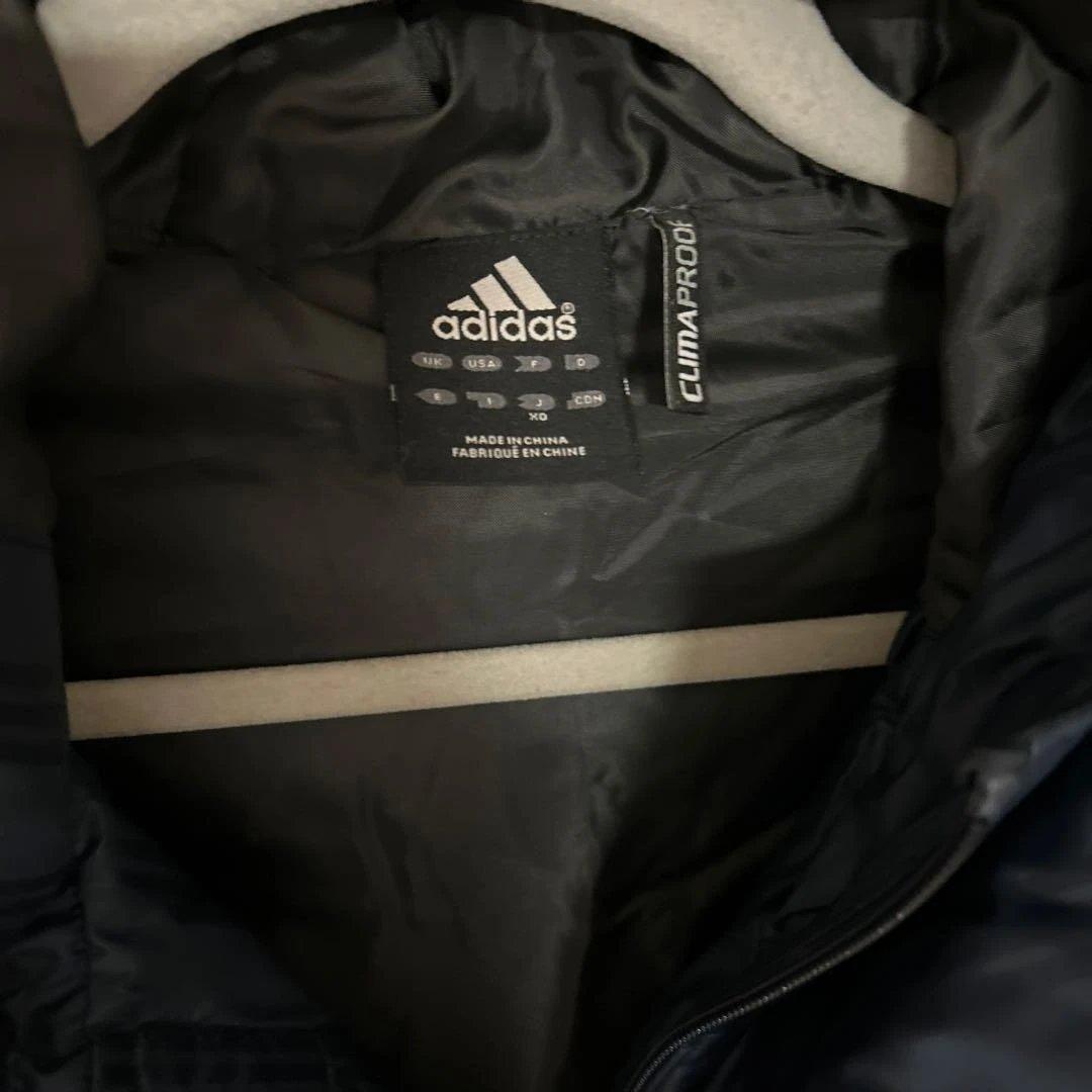 adidas フード付き メンズダウンコート ネイビーLL
