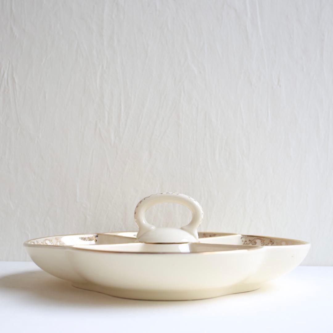 希少　フランス アンティーク Villeroy&Boch 持ち手付き 仕切り皿