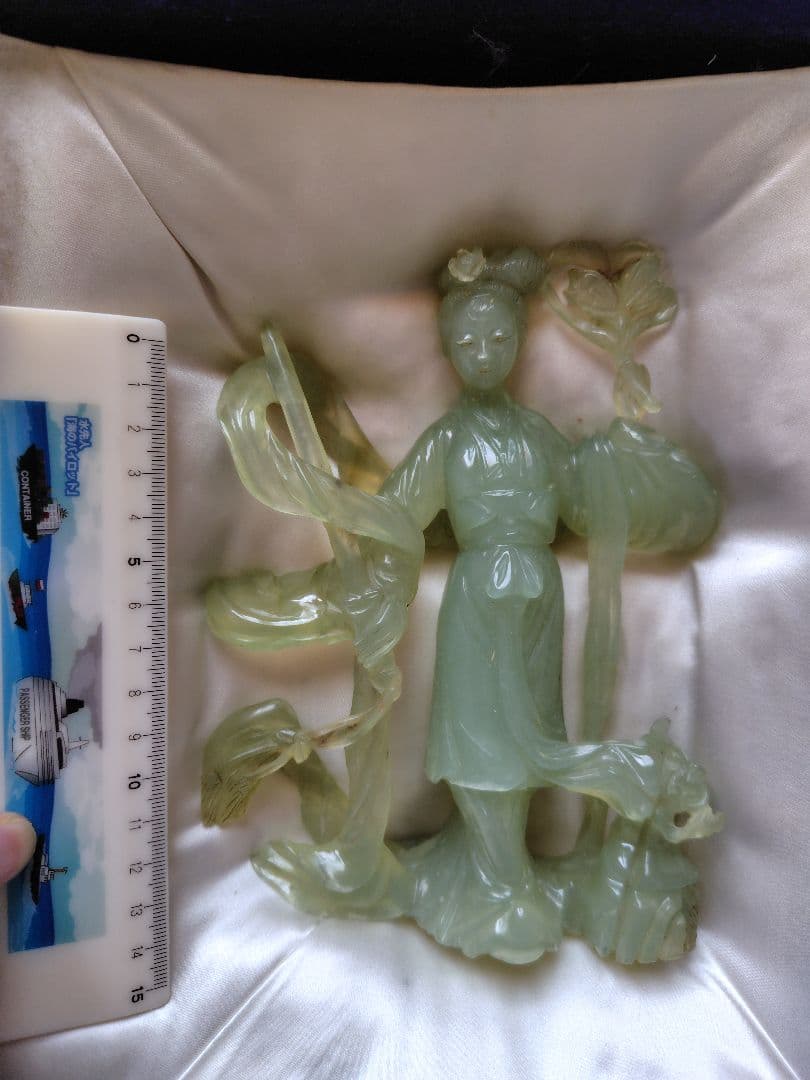 翡翠 天女像 置物