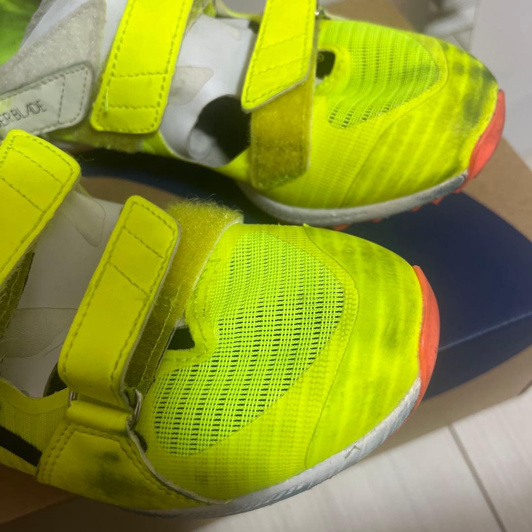 asics サイバーブレード　スパイクシューズ イエロー ベルクロ