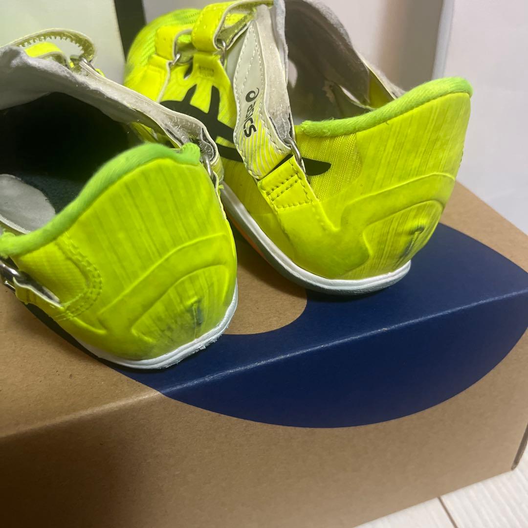 asics サイバーブレード　スパイクシューズ イエロー ベルクロ