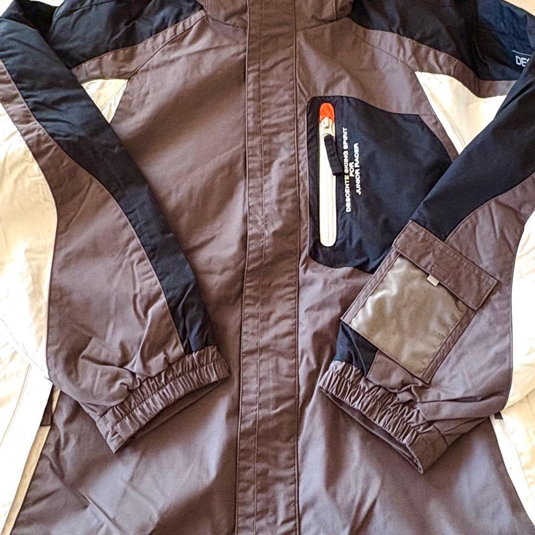 160 デサント　ヒートナビ　スキー　上下　グレー　ブラック　スノーウェア