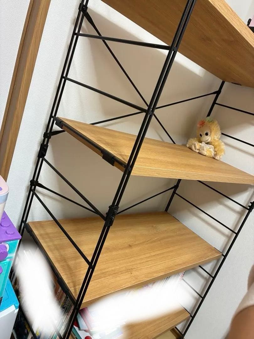 ラック木製棚板4段