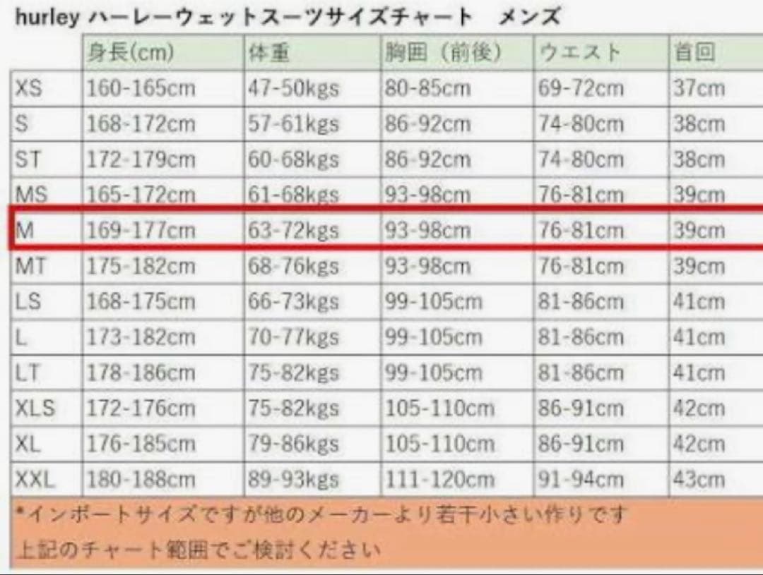 Hurleyスプリング 2ミリ(XXL )オールブラック