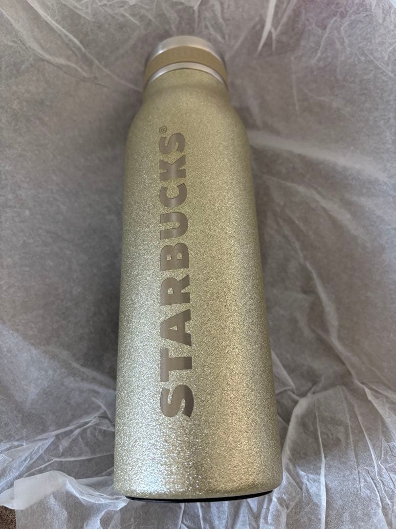 スターバックスステンレスボトルグリッターシャンパンゴールド444ml