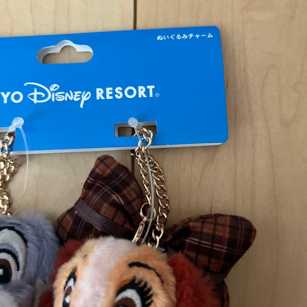 ディズニー　わんわん物語　レディ　トランプ　ぬいぐるみチャーム　キーチェーン
