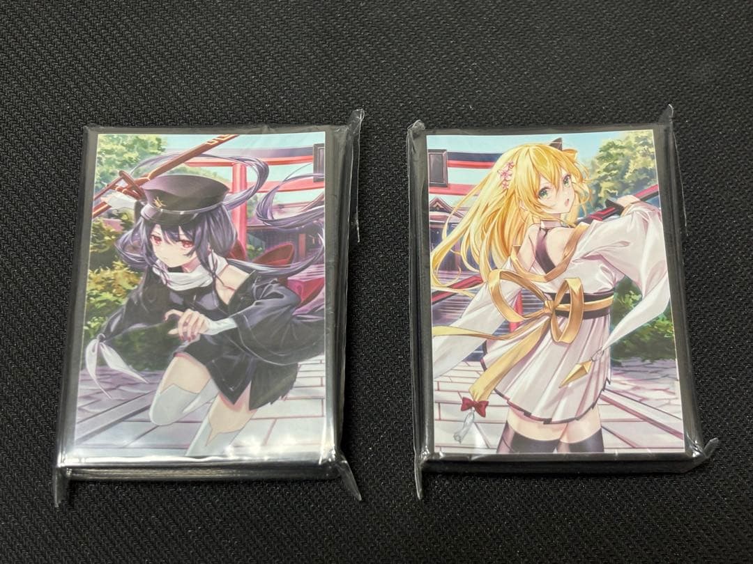 遊戯王 閃刀姫 レイ ロゼ スリーブ プレイマット 巫女 ミッドナイトブルー