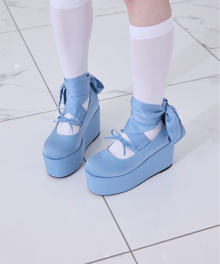 fickle bebe FBサテンバレエシューズ 黒M