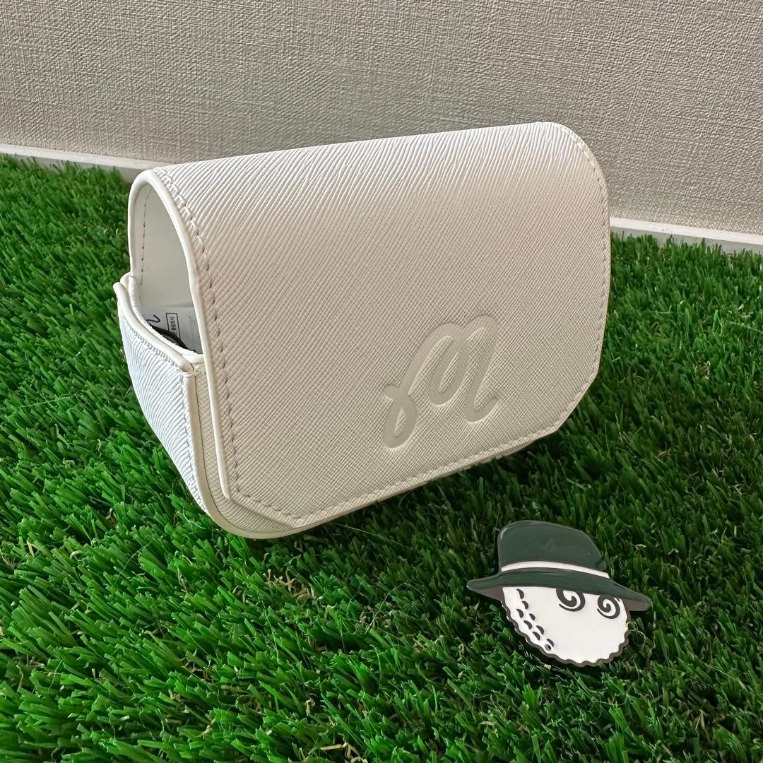 【新品未使用】マルボンゴルフ ラウンドポーチ白
