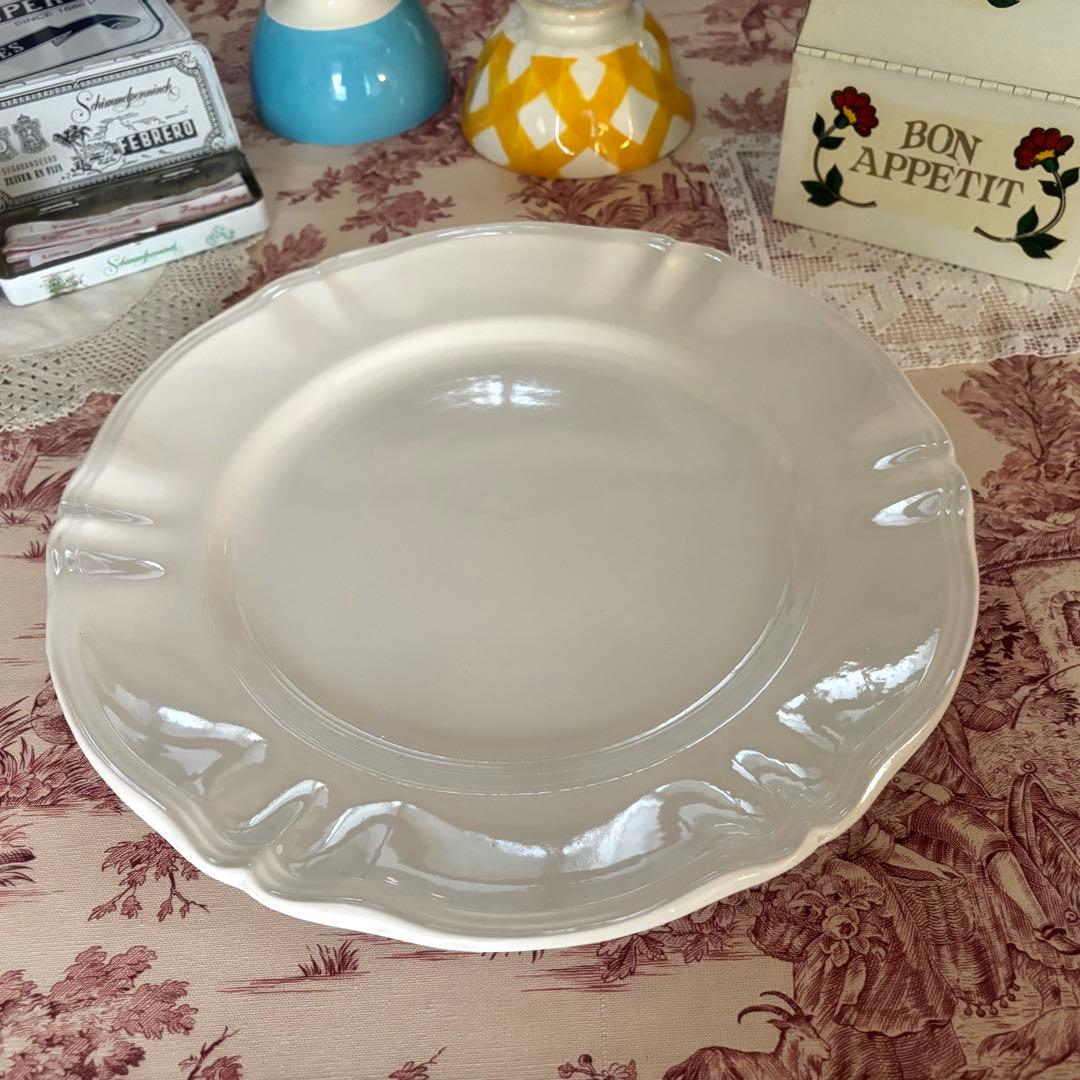 お値下げ♡美品˚✧₊フランスアンティーク˚✧ サルグミンヌの花リムꕤ︎︎大皿❁⃘˚✧⁎