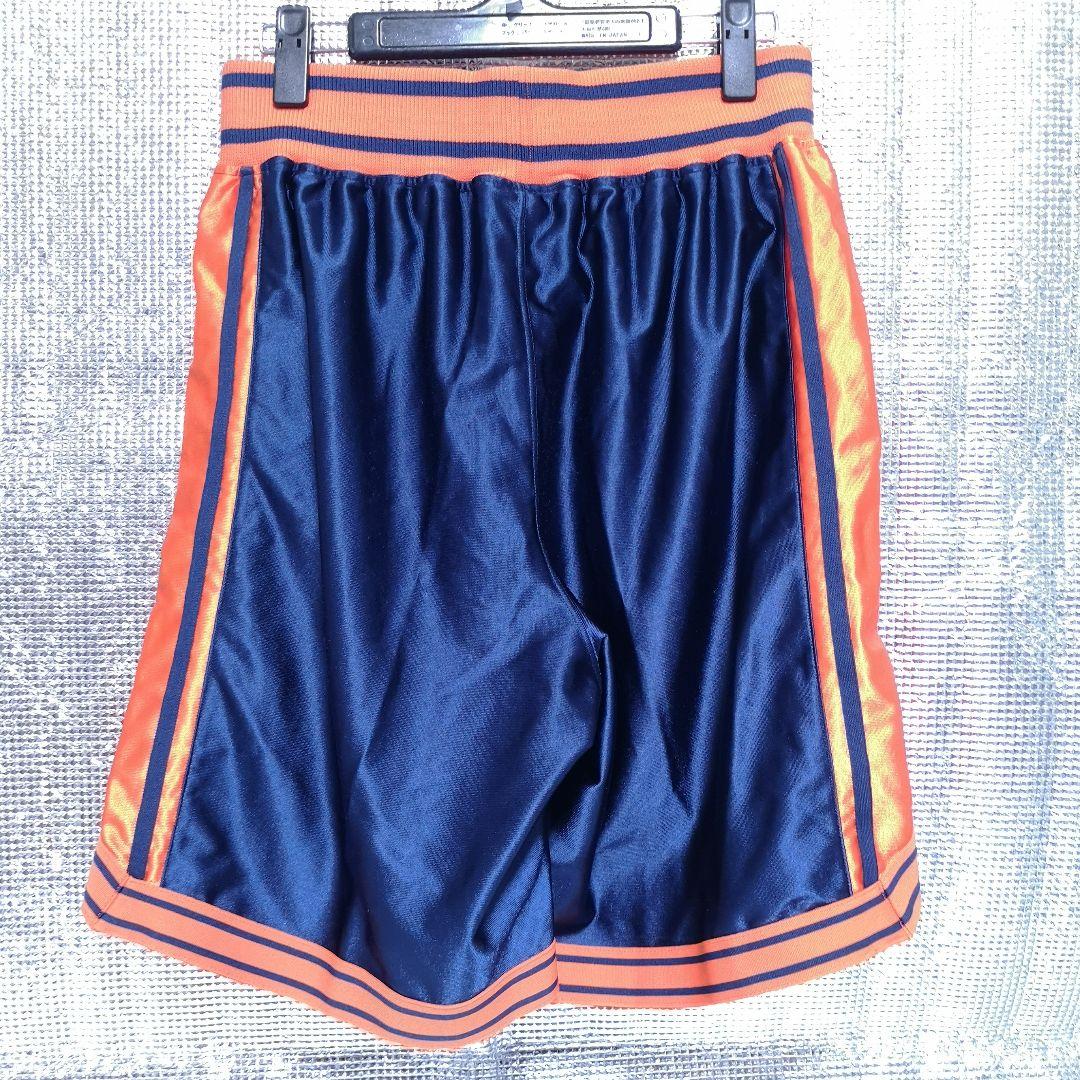バスケ部　バスパン　ナイキ　光沢ネイビー✕オレンジ　XL