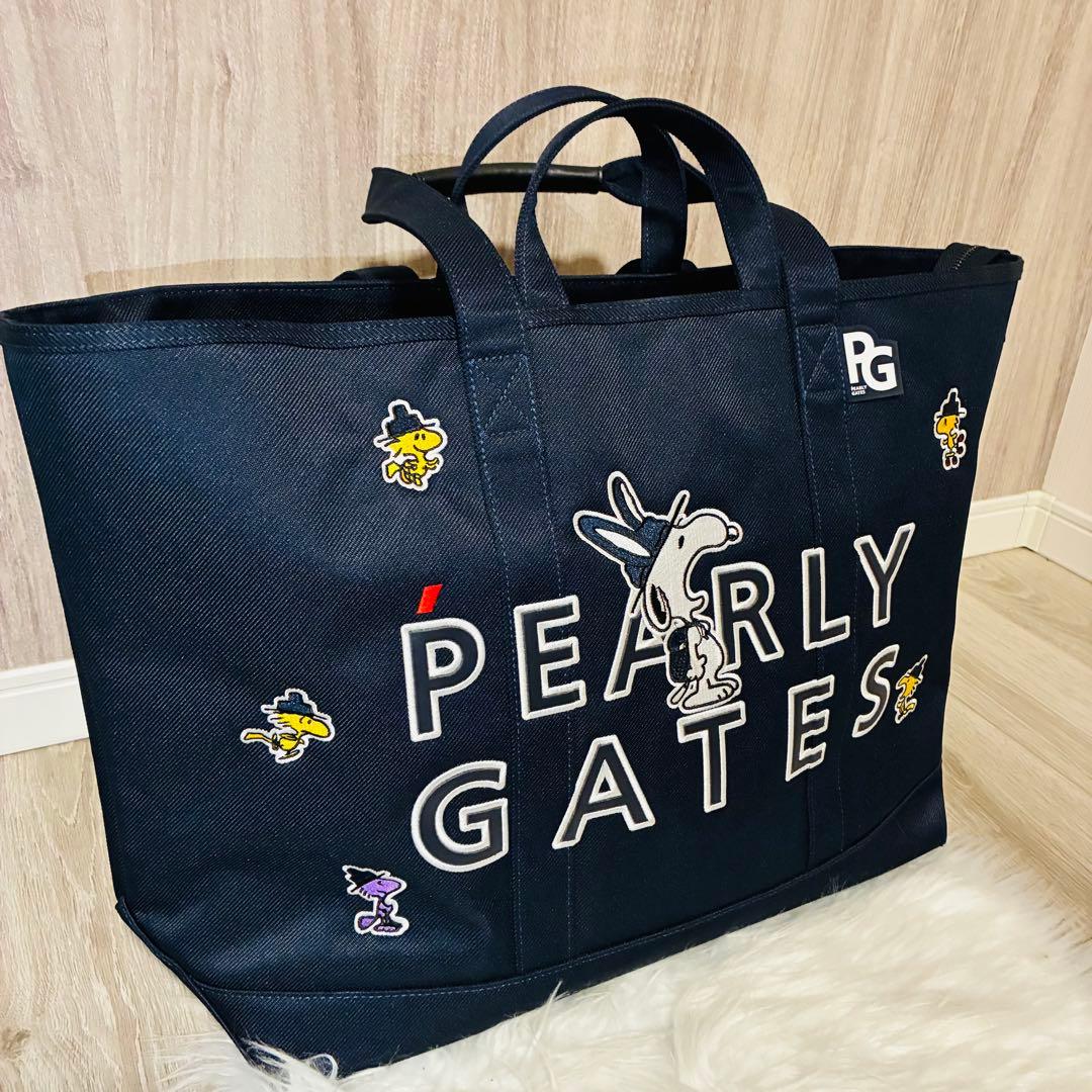 新品未使用　パーリーゲイツ　スヌーピー　ロッカーバッグ　総柄　付属品セット　PG