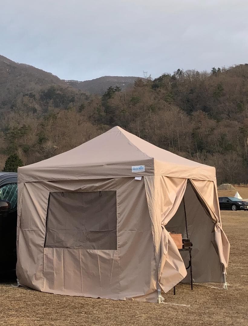 ワンタッチタープテント　2.5m　Quictent　シート4面付き