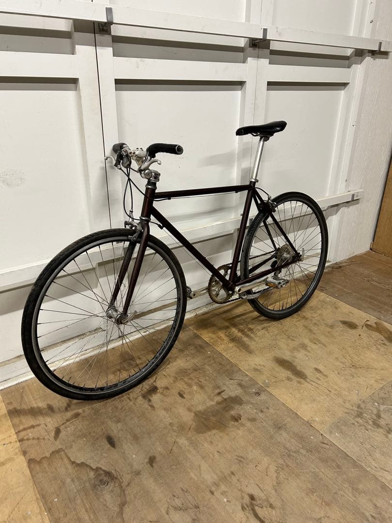クロスバイク ダークブラウン SHIMANO 8段変速