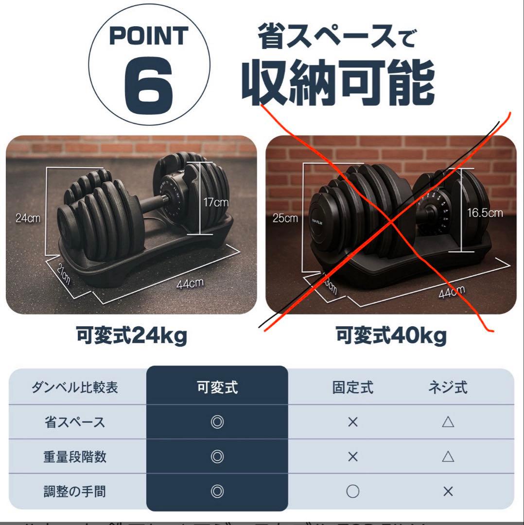 TOPFILM 可変式ダンベル 24kg ② 新モデル