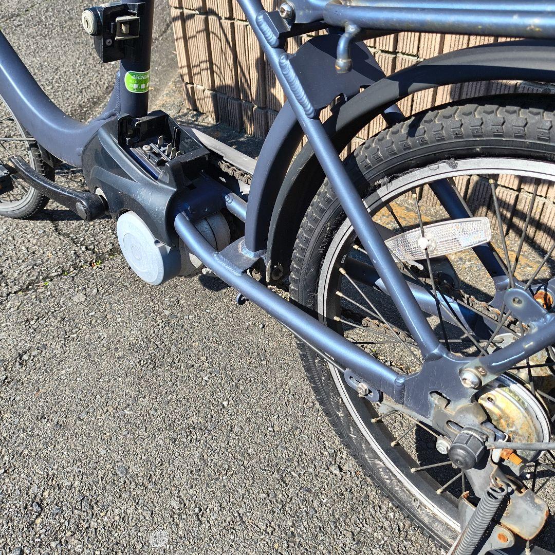 電動アシスト自転車 シティタイプ ブルー 前バスケット付き