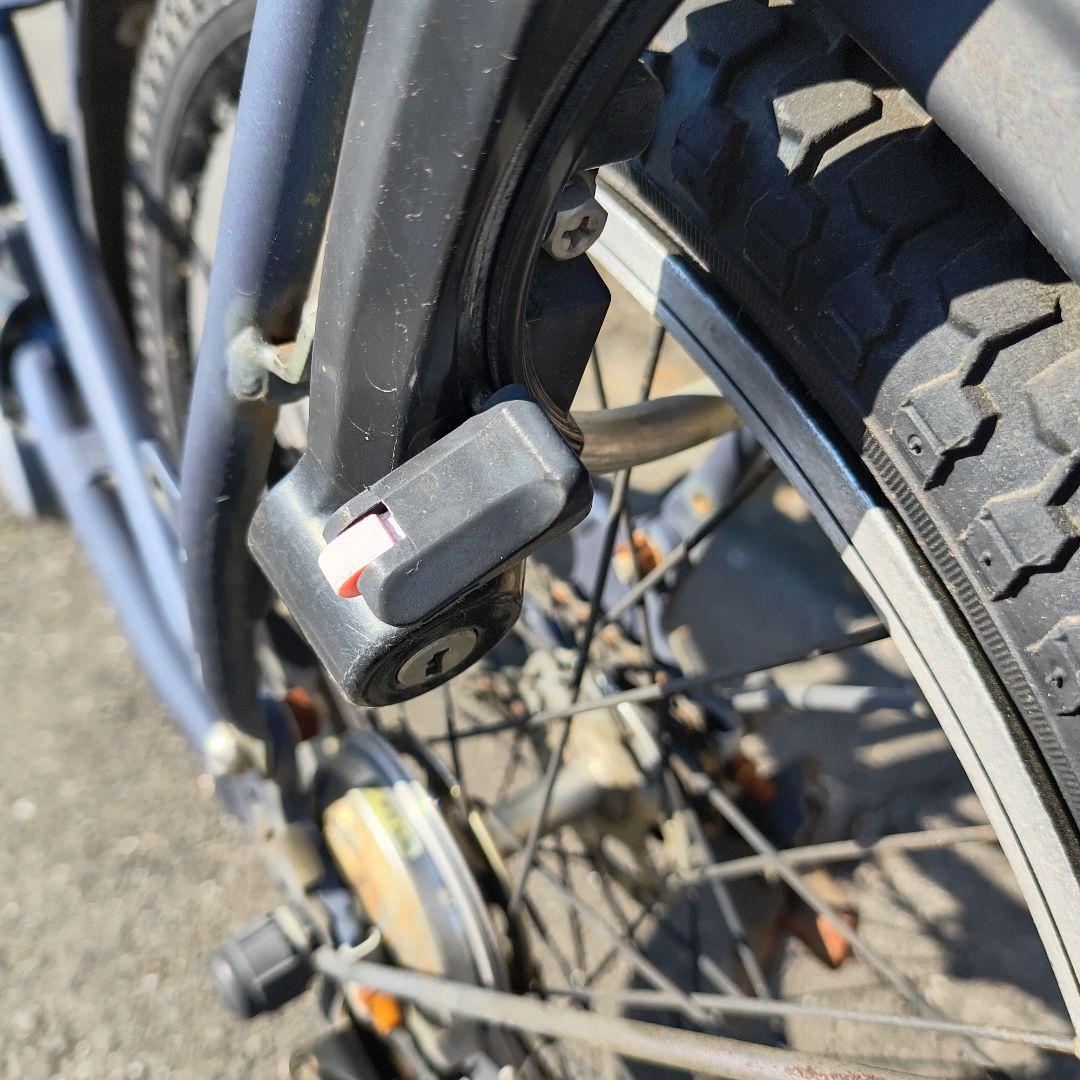 電動アシスト自転車 シティタイプ ブルー 前バスケット付き