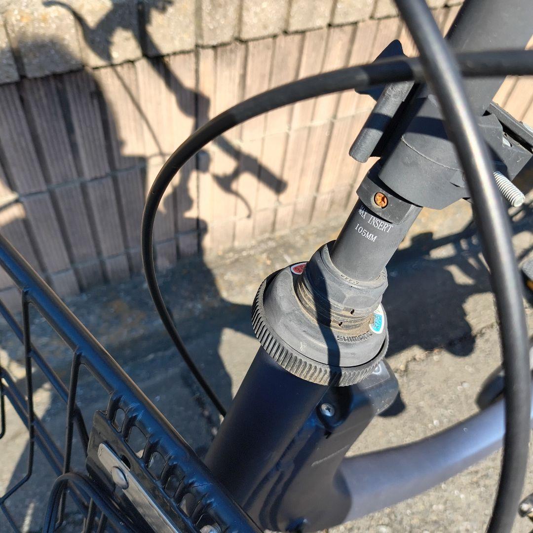 電動アシスト自転車 シティタイプ ブルー 前バスケット付き