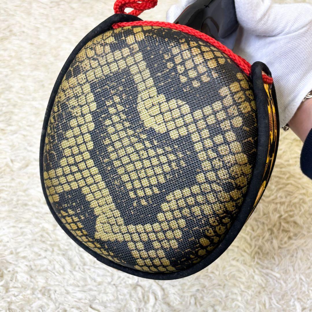 【極美品】沖縄 三線 人工革 蛇 ヘビ 工四合 ソフトケース付き 付属品多数