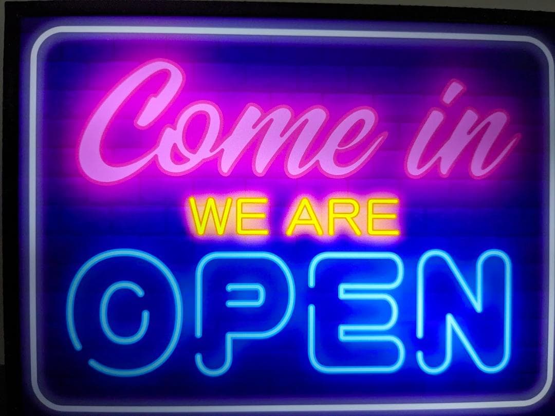 アメリカン オープン 営業中 開店 店舗 電飾看板 置物 雑貨 ライトBOX