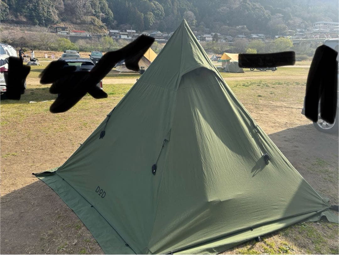 DOD ムシャテント　カーキ色　グランドシート付です。T1-819-KH