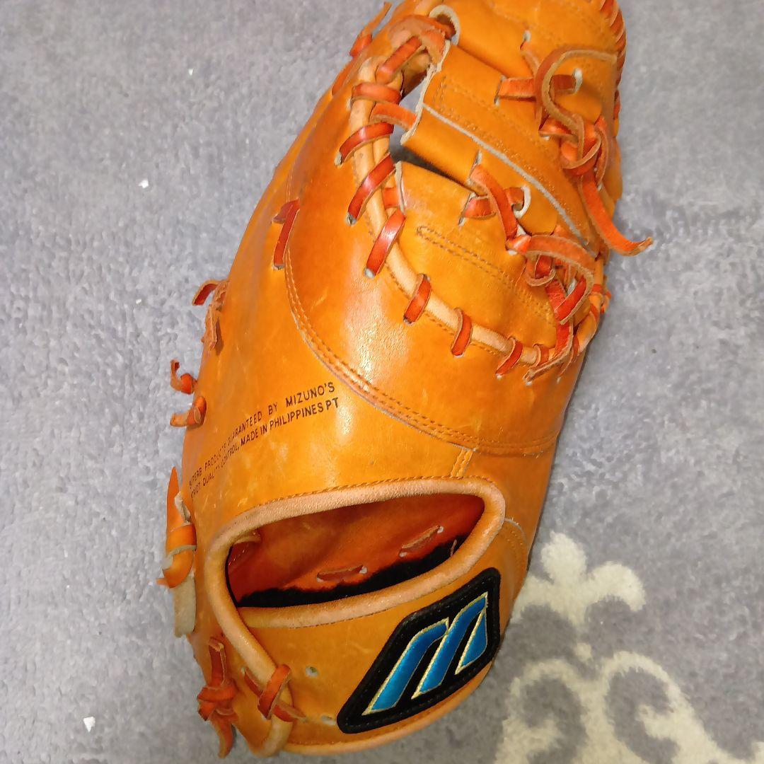 良品 ミズノプロフェッショナル　MIZUNO ファーストミット　青ビューリーグ