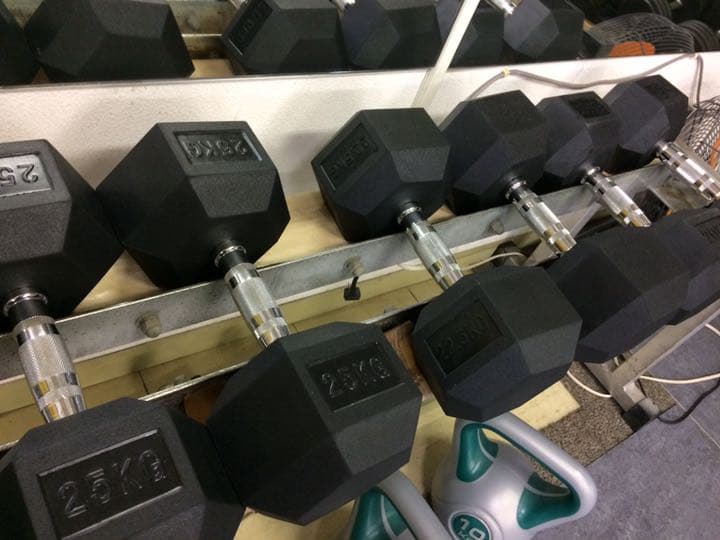 ラバーヘックスダンベル  27.5kg ２個
