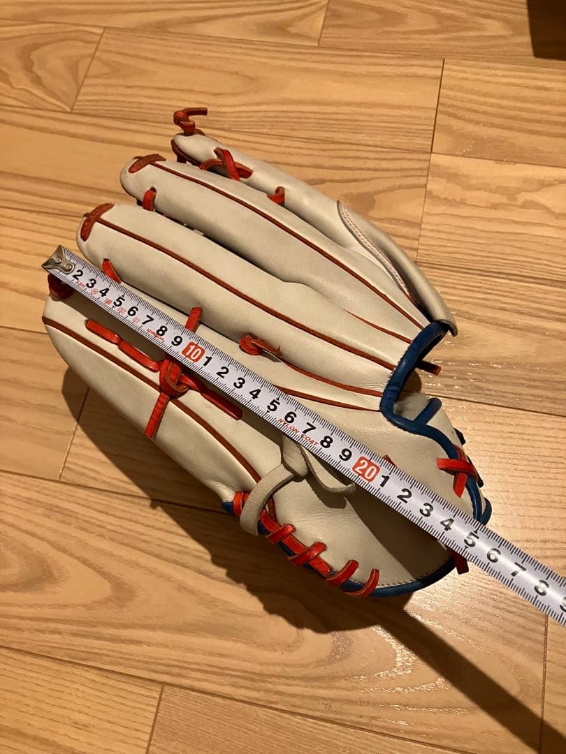 Mizuno Pro 軟式グローブ ホワイト/ブルー/レッド　外野