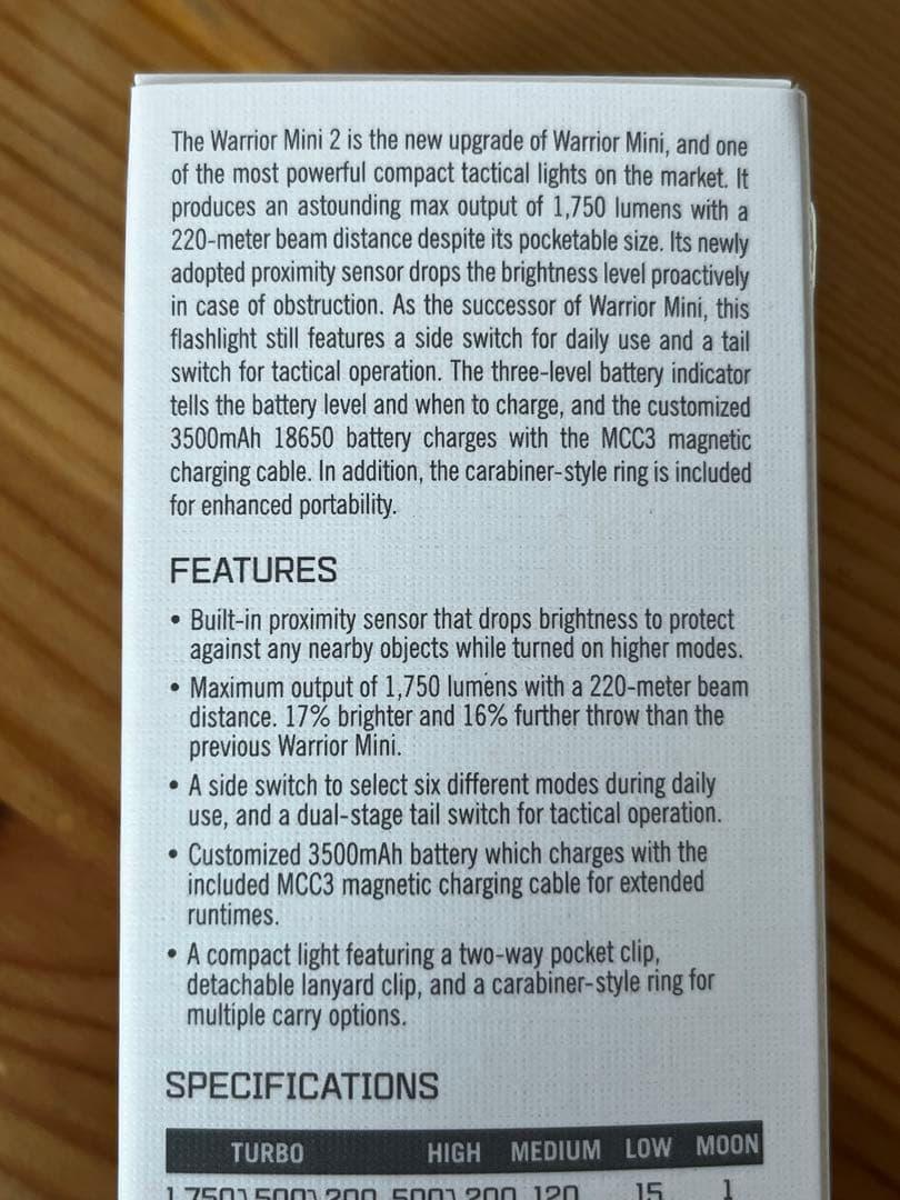 Olight Warrior Mini 2 懐中電灯