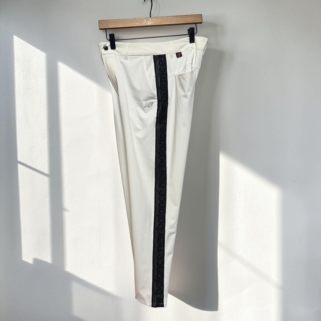 ニューバランス ゴルフ パンツ L 白 ストレッチ ロゴ レディース 美品