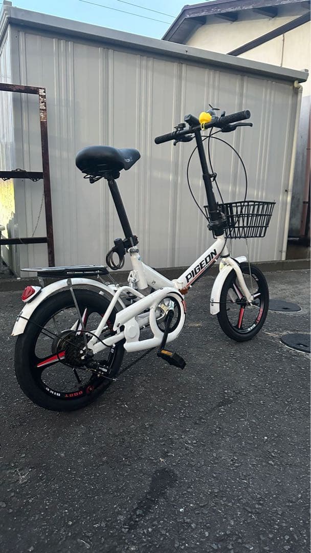 PIGEON 折りたたみ自転車 ホワイト