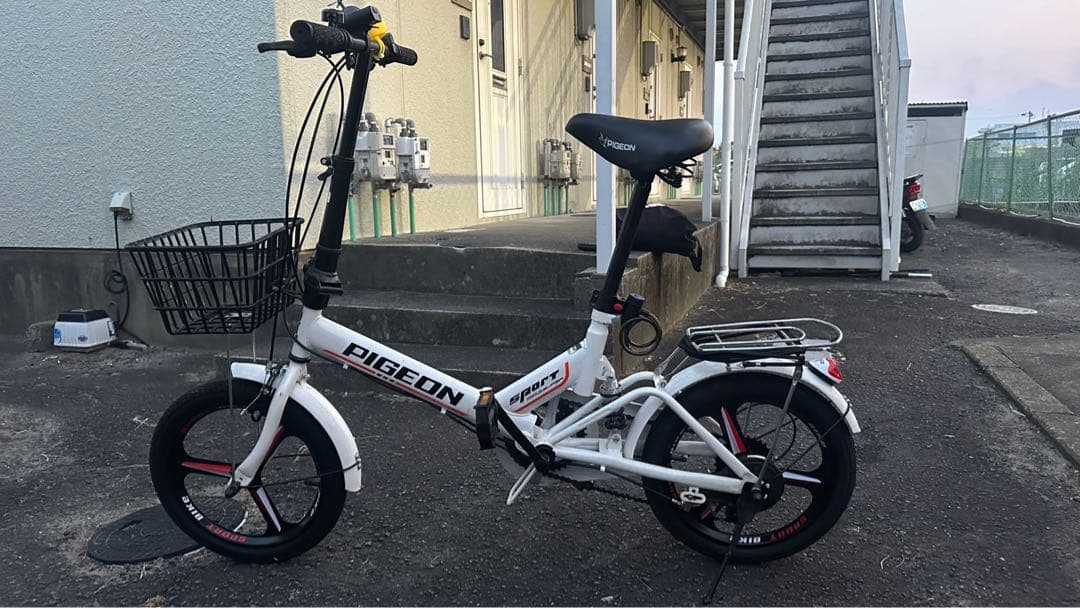 PIGEON 折りたたみ自転車 ホワイト